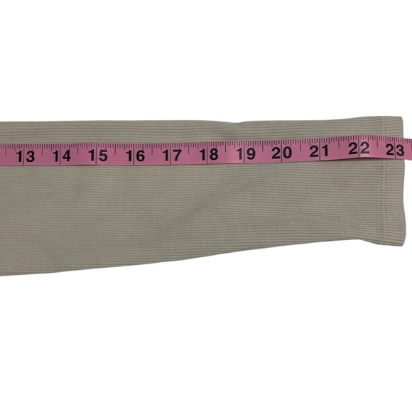 Long Creamy Tan Button-Up Cardigan with pockets - Picture 10 of 12